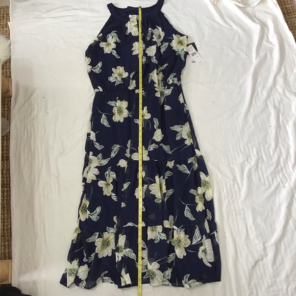 NWT - ROBBIE BEE WOMEN CLASSIC ROYAL BLUE AND FLORAL MAXI DRESS SIZE 12 - Picture 9 of 9